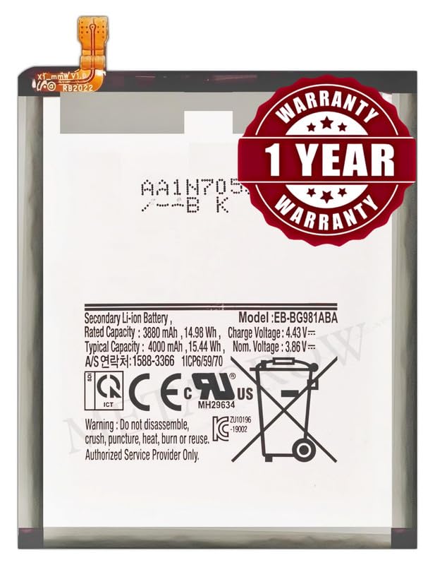 Image of Original EB-BG981ABA Battery Compatible for Samsung Galaxy S20 (5G) - (4000mAh) - 1 Year Warranty JK1