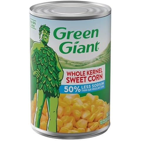 Green Giant Whole Kernel Sweet Corn 50% Less Sodium, 15.25 oz Cover