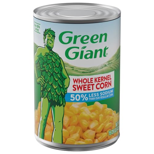Green Giant Whole Kernel Sweet Corn 50% Less Sodium, 15.25 oz