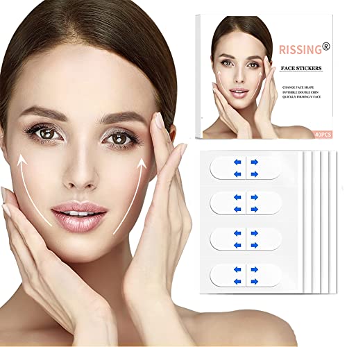 Instant Face Lift Tape Invisible,Rissing Face Lift Tape and Bands Jowl lift Wrinkles Face Lifting Tape for Women (40PCS)…