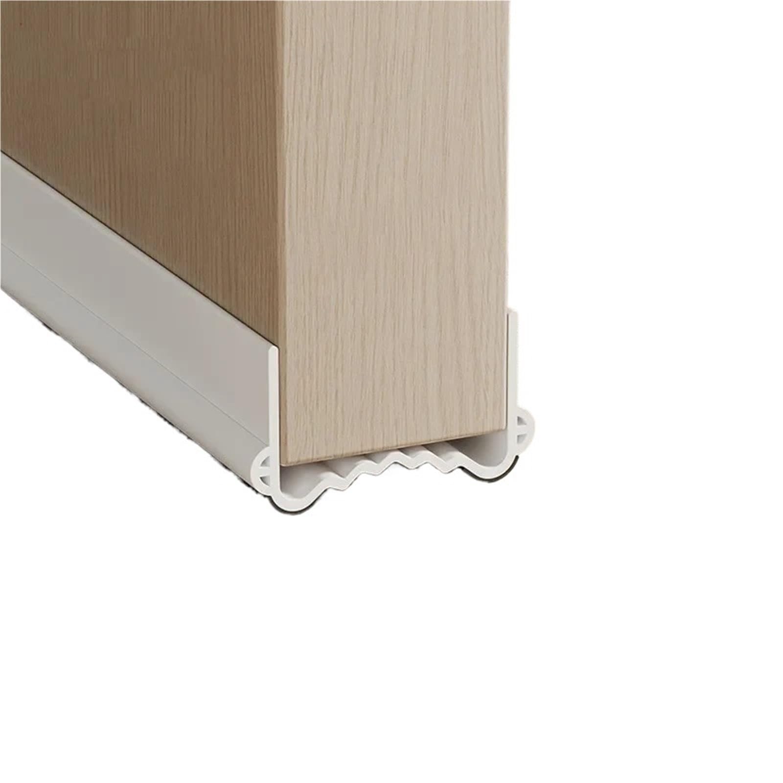 Draft Excluder For Doors Flexible Silent Door Sealing Strip PVC Under Door Gap Draft Stopper Sealing Strip OundProof Gasket Weatherstrip Draft Guard(White)