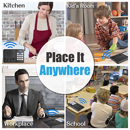 Wireless Home Intercom Systems, Sanzuco 1 Mile Long Range Room to Room Intercom with 10 Channels and 3 Private Codes, Compatible with Two-Way Radios (2 Packs) - Thumbnail 3