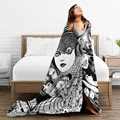 3D Anime Junji Ito Throw Blanket Super Soft Fluffy Warm Cozy Flannel Blankets For Couch Bed Living Room Sofa Chair 40"X30" #TOP5