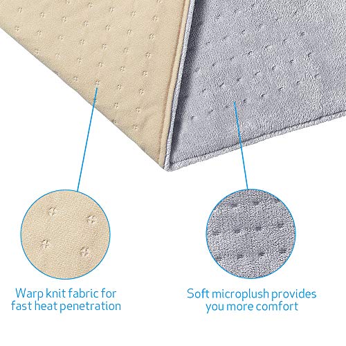 Electric Heating Pad, Large Fast Heat Therapy Wrap, Dry/Moist Heat Pad for Cramps, Pain Relief for Abdomen, Neck, Shoulder, Arms, Legs, Back and Waist 12" X 24", 2 Hours Auto Shut Off - Thumbnail 5
