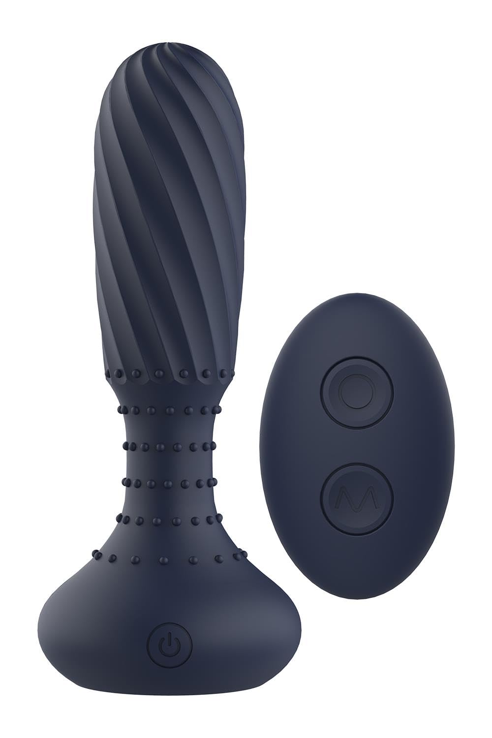 Dream Toys Startroopers Titan Vibrating Vibe with Remote Anal Plug Blue 14.2 cm