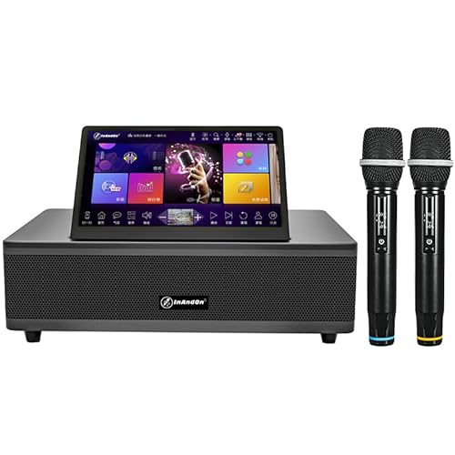 InAndOn All-in-One Karaoke Machine with 2 Wireless Microphones, 800W Peak Power Speaker，12.2" Touchscreen, YouTube Support, Bluetooth Speaker 5.3, Dual-Band WiFi, Multi-Language for Party