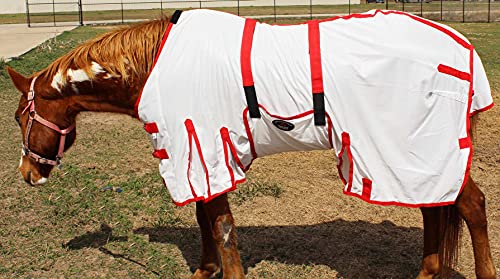 Image of Challenger Horse Mesh Light Weight Summer Fly Sheet Spring Airflow White 73409B