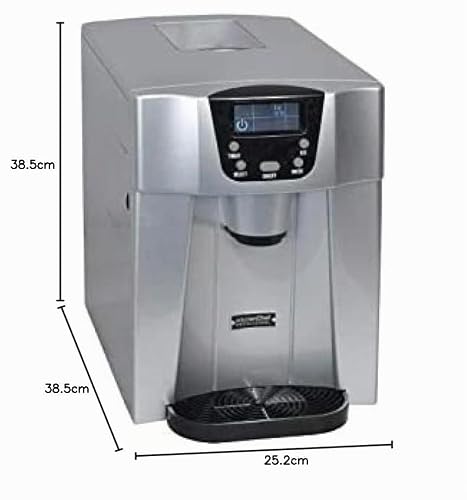 Machine À Glaçons 140w 12kg/24h Et Distributeur D'eau Silver - HZB12EAU