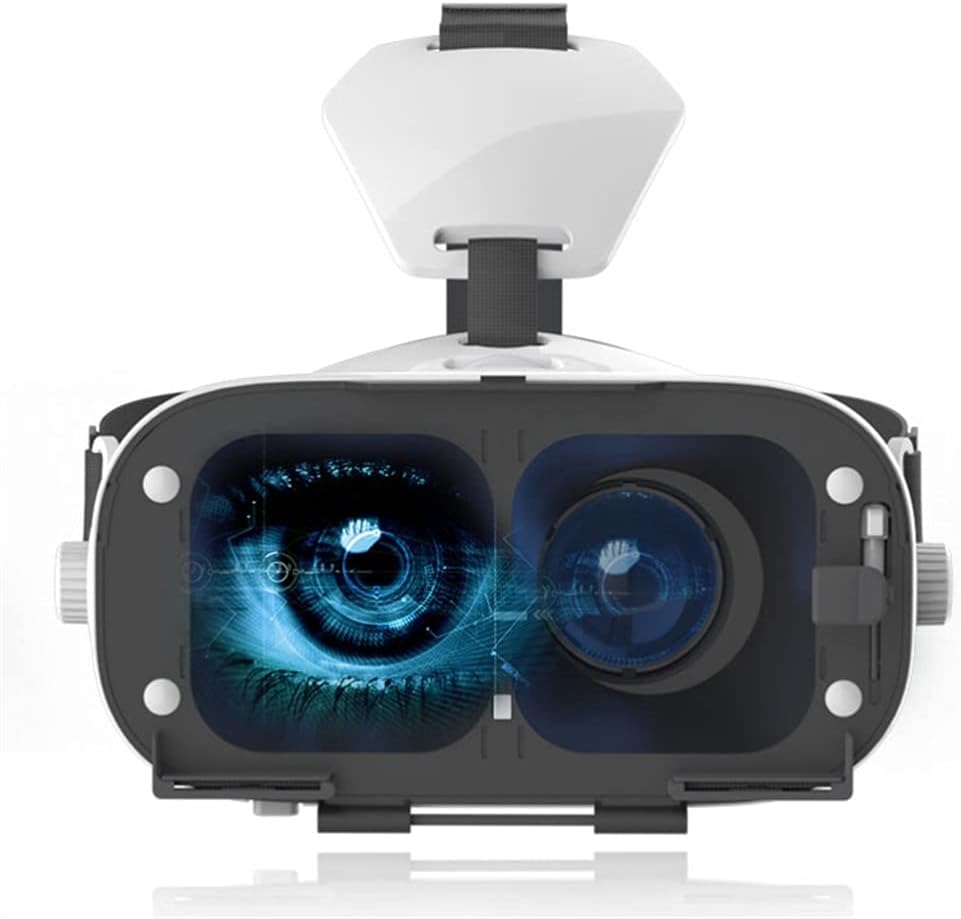 VR Headset, VR Glasses Compatible with 4.0"-6.33" iOS & Android Phone, 3D HD Virtual Reality Headset with 112° Anti-Blue Light Eye Protected Lens for Kids & Also Adults (White)
