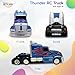 Family Smiles Kids Transforming Robot RC Truck Car Toys for Boys 8-13 Remote Control Gift Blue
