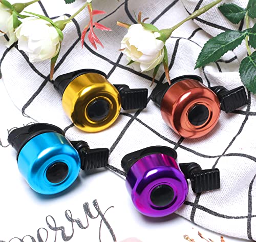 2 Pack Aluminum Bicycle Bells, Loud Cycling Ring Bell Fits Kids Adults Cycle Handle Bar, Red #TOP4