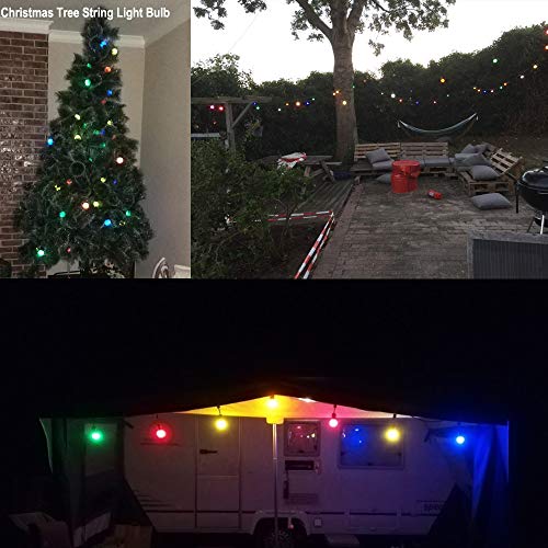 WULUN 10 Pack 2W Coloured LED Light Bulbs Festoon Party Lights for Indoor Outdoor Use - Multi Color, 10colors, B22 - Image 4