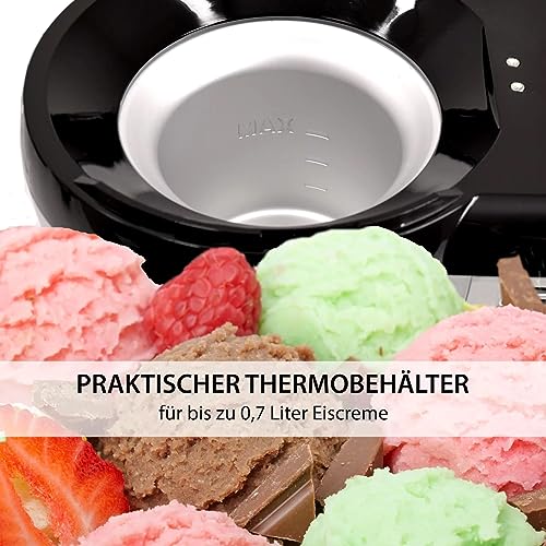 Syntrox Eismaschine Jalis Frozen Yogurt & Milchshake, Softeis selber machen, Kalte Köstlichkeiten zubereiten, Eismaschine mit Nachfüllfunktion – Bild 4