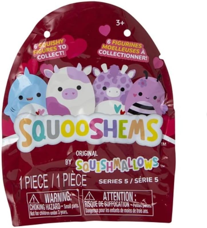Squishmallows Squooshems Valentine's Day Blind Bag Figure Series 5 - Get 1 Squooshems
