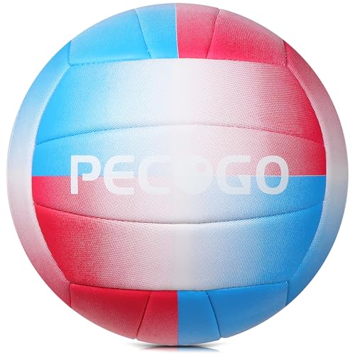 PECOGO Volleyball Größe 5 PU Leder Soft Indoor Outdoor Volleybälle Sport Training Spiel Spielball...