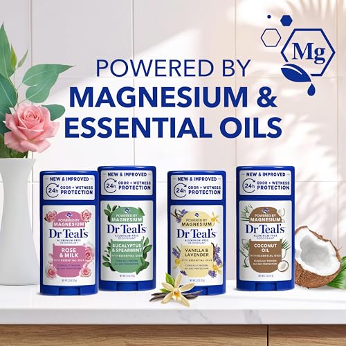 Dr Teal's Aluminum-Free Deodorant, Rose & Milk with Essential Oils, 2.5 oz (Pack of 3) - image 7