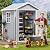 DWVO 6x4.4 FT Resin Storage Shed with Reinforced Floor, Outdoor Storage Shed with Lockable Door, Window and Vents, Waterproof Plastic Tool Storage for Garden, Backyard, Patio, Lawn
