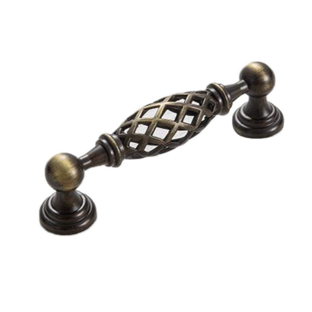 Antiker Stil Möbelgriff Schrankgriff Möbel Eisenwaren für Schublade, Tür, Schränke,Bad Schränke,Hause Küche,Hotel Dekoration (10 Stück, Bronze 96 mm hoch)