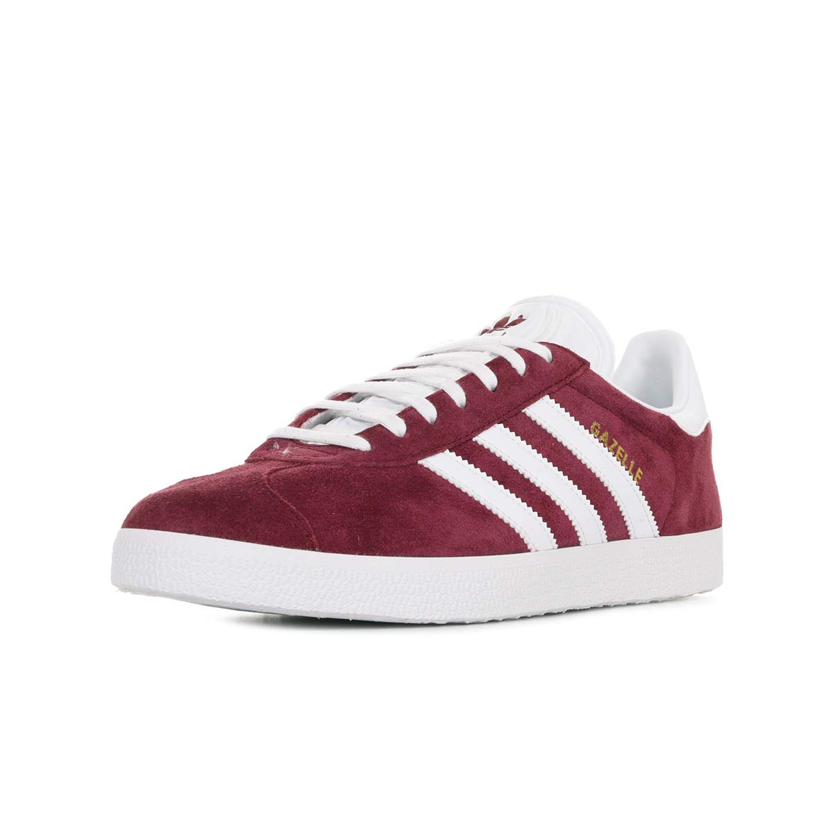 adidas Men's Gazelle Sneaker, Red Collegiate Burgundy Ftwr White Gold Met Collegiate Burgundy Ftwr White Gold Met, 8 UK