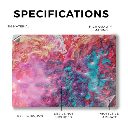 Image of Glossy Glitter Laptop Skin Compatible with Surface Laptop 7 15 inch (2024) - Paint Party - Premium 3M Vinyl Protective Wrap Decal Cover - Easy to Apply | Crafted in The USA by MightySkins