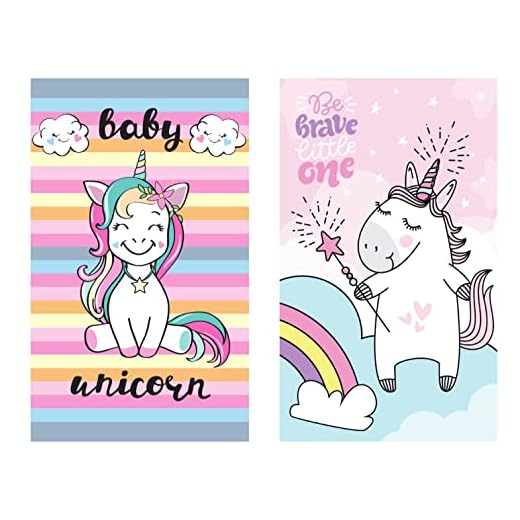 Theonoi Juego de 2 toallas para niños – a elegir: Paw Patrol Frozen Ladybug Thomas Spiderman – 100% algodón – Toalla de cara (unicornio)