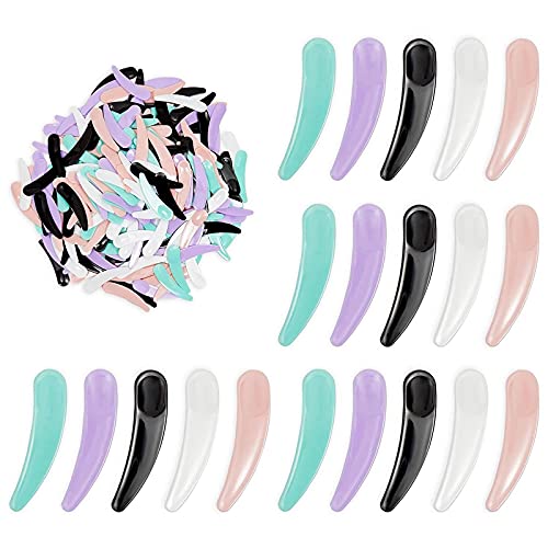 Mini Spatula Set for Makeup, Cosmetic Spatulas in 5 Colors (2.1 x 0.5 In, 300 Pack)