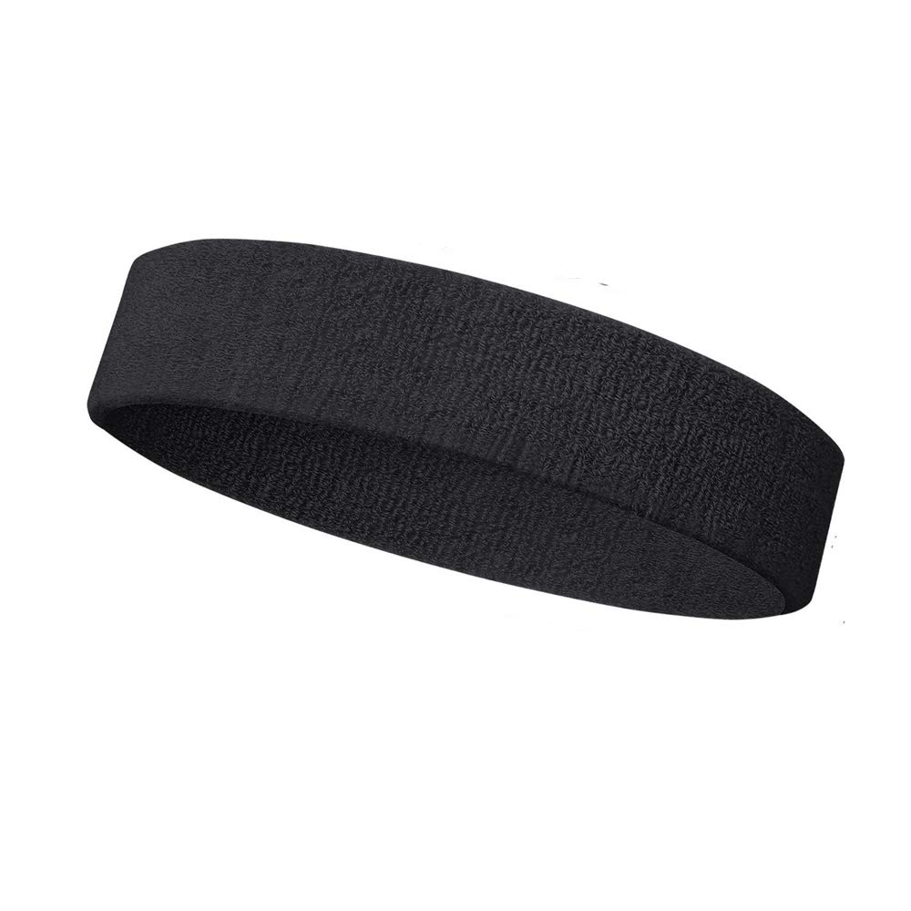 Style Along Black Outdoor Fitness Sports Sweatband Headband Yoga Gym Unisex Head Band-picture-21