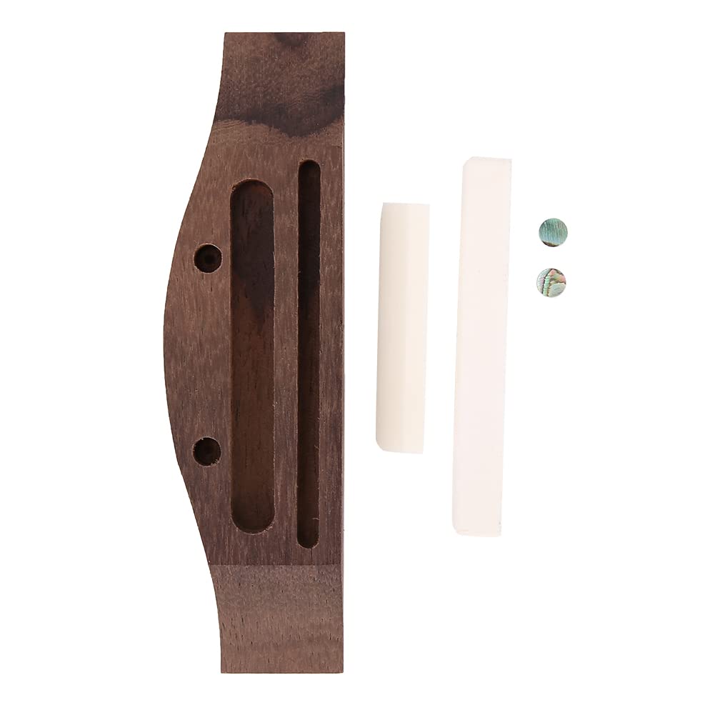 Ukulele Saddle Bridge, Ukulele Bridge 4mm Shell Upper and Lower Bridge Accessories Parts for Musical Instruments
