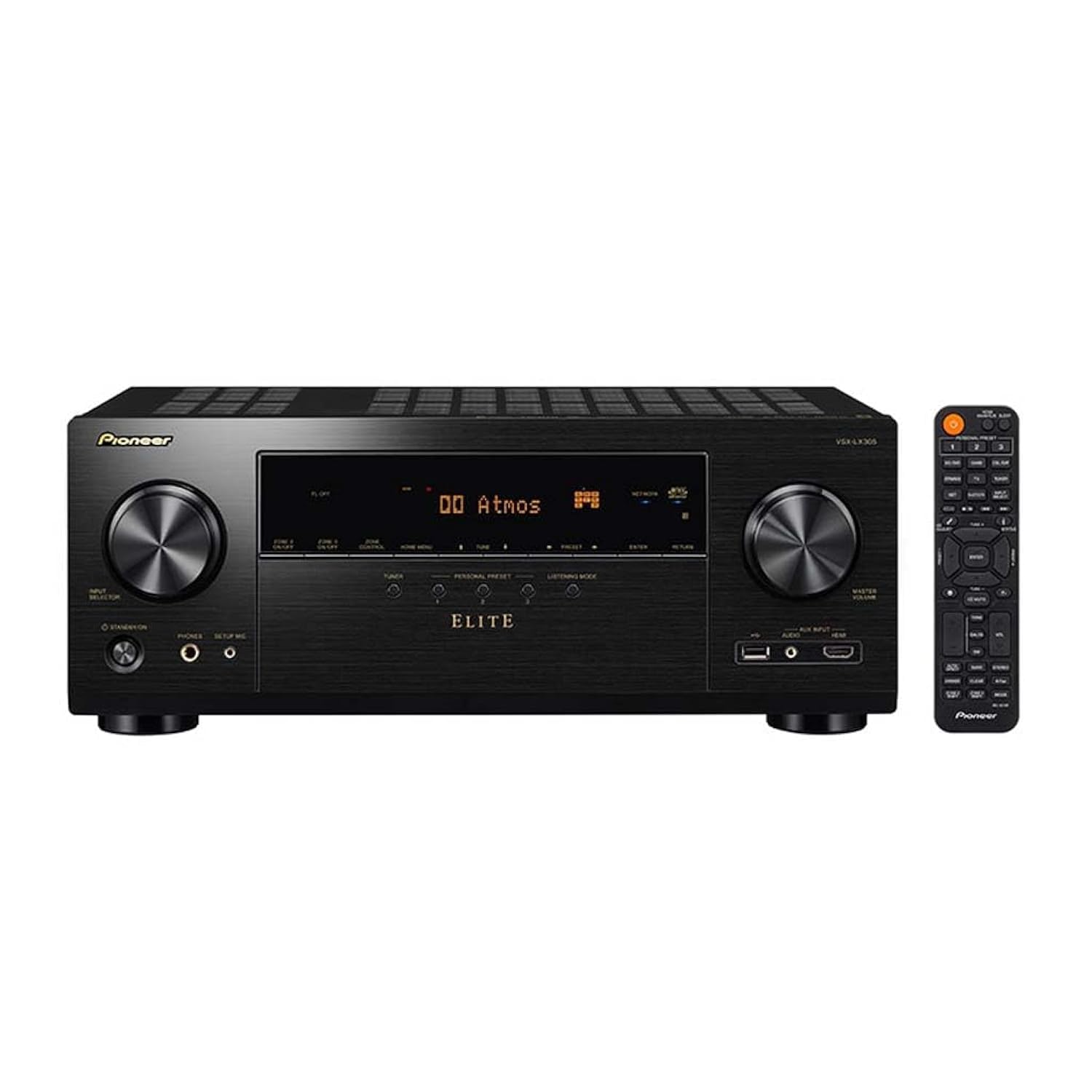 PIONEERVSX-LX305 Elite 9.2-Channel Network AV Receiver - Black, HDMI® 2.1 with 8k, Built-In Streaming Music Services and Faster Wifi, ULTIMATE 4K GAMING EXPERIENCE