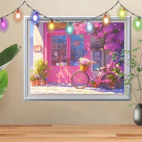 Peinture diamant 5D vélo fleuri pour un moment de relaxation intense