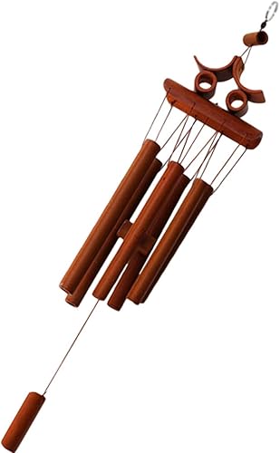 Luxshiny Creative Wind Chime Outdoor Hanging Wind Bell Decor with Crisp Sound Retro Style Garden and Balcony Ornament Handmade Unique Tube for Home