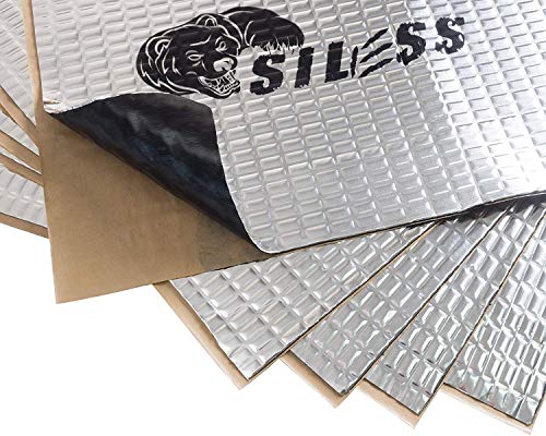 Siless 50 mil 30 sqft Car Sound Deadening mat - Butyl Automotive Sound Deadener - Noise Insulation and Vibration Dampening Material (30 sqft)