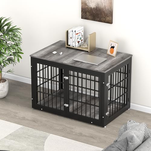 image for rehomerance Rustic Heavy Duty Dog Crate Furniture for Extra Large Dogs