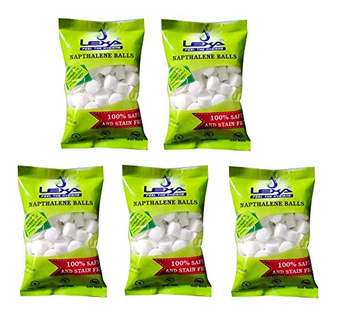 SSKR Pure Quality Naphthalene Balls (White) 100 Grams x 5 Packets = 500 GMS (Big Size)