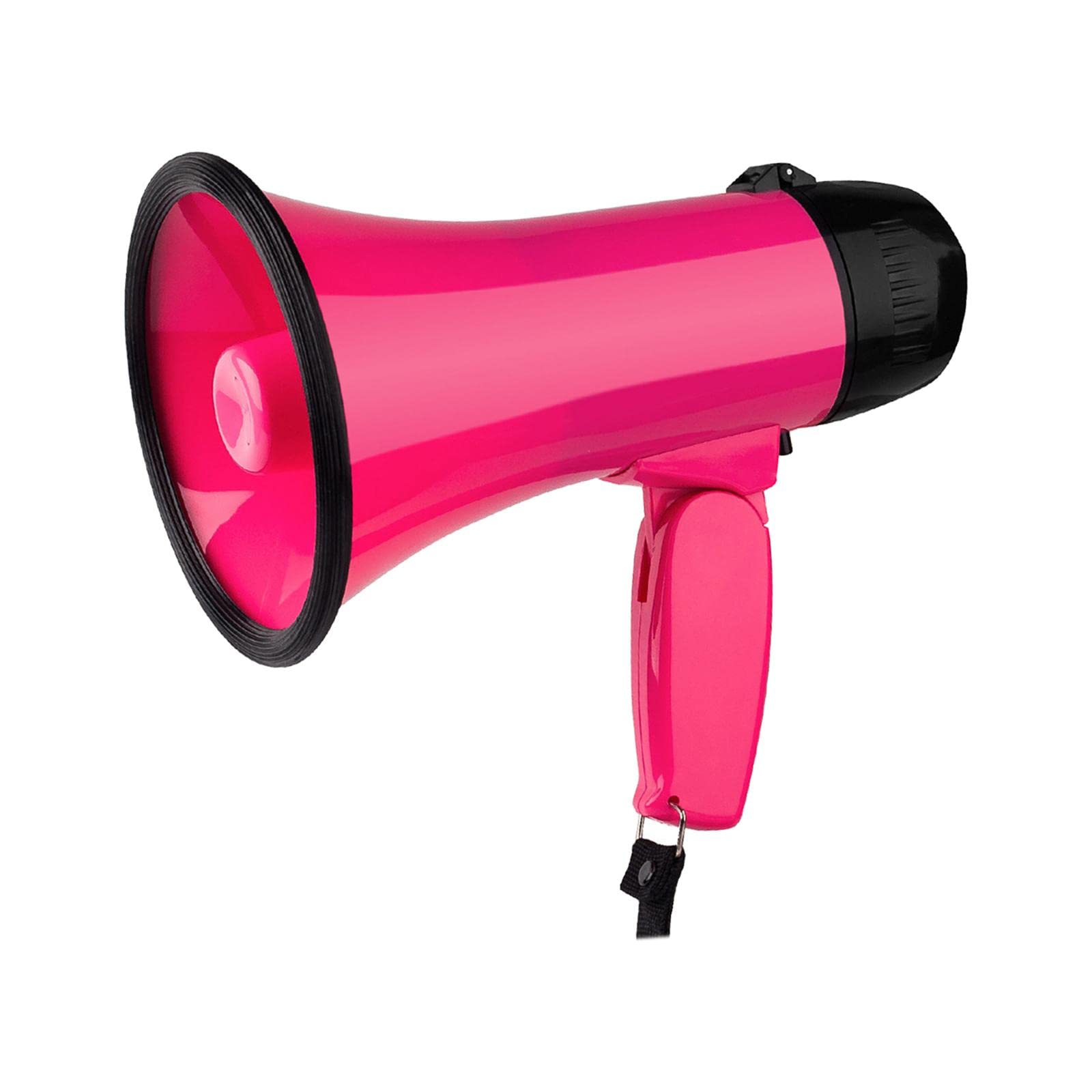 Megáfono portátil 25W con Control de Volumen, Rosa roja para fútbol deportes al aire libre