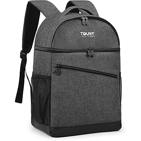 TOURIT Insulated Backpack Cooler Leak-Proof Backpack Lunch Box 28 Cans Double Deck Cooler Backpack for Men Women to Beach, Boat, Hiking, Picnics or Day Trips Cover