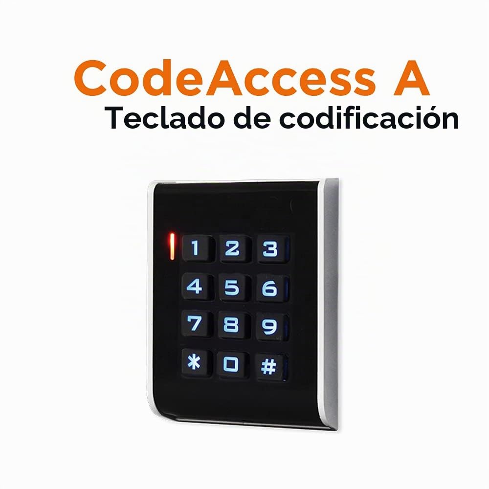 SCS Sentinel - AAA0005 - Teclado de bacalao anti -vandal - disparador de activación o puerta - tanque retro ligero - Dieta DC 12V - Advertencia de sonido integrado - Memorización 100 Códigos - Codeacs