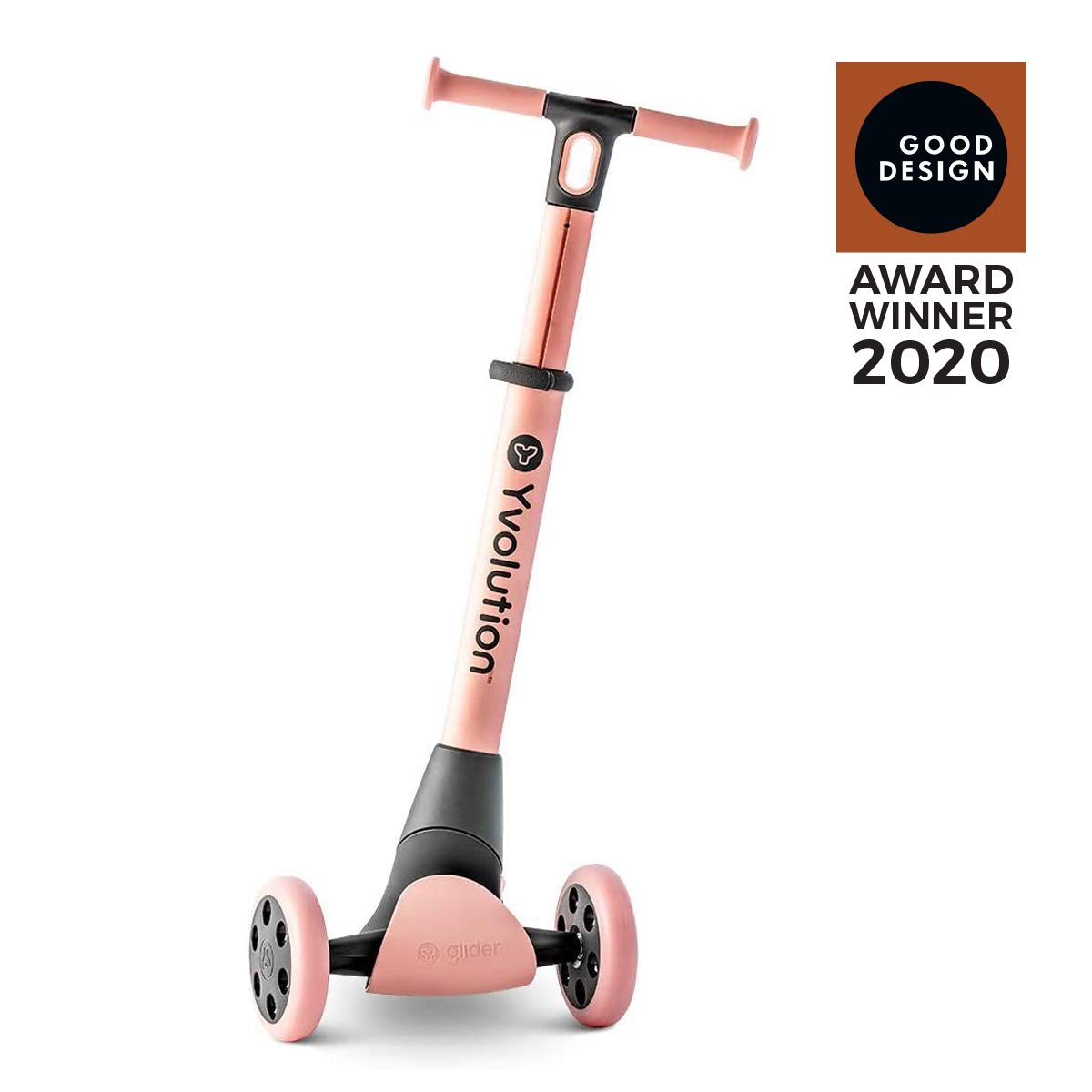 Yvolution Patinete YGlider Nua Rosa de 3 Ruedas