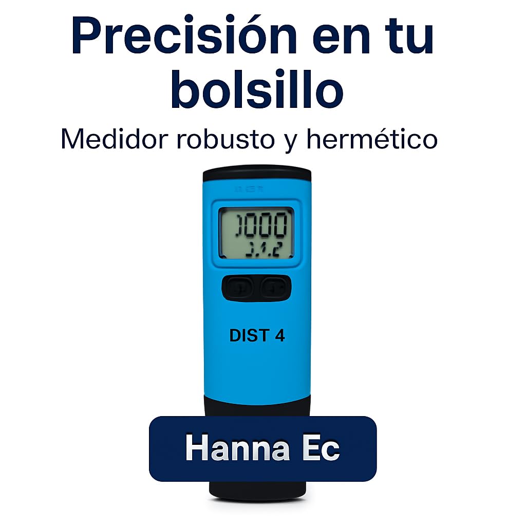 HANNA Instruments HI 98304 Medidor de Conductividad EC Tester Portátil Rango Alto 0 a 20.00 mS/cm Electrodo Reemplazable