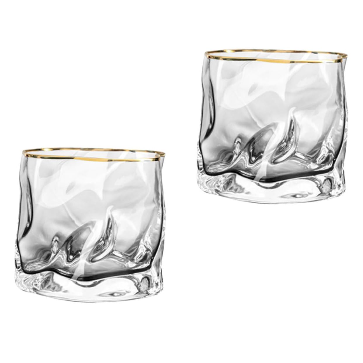 Gobelet à Boire en Verre 2 Pcs, Verre Simple pour Usage Quotidien