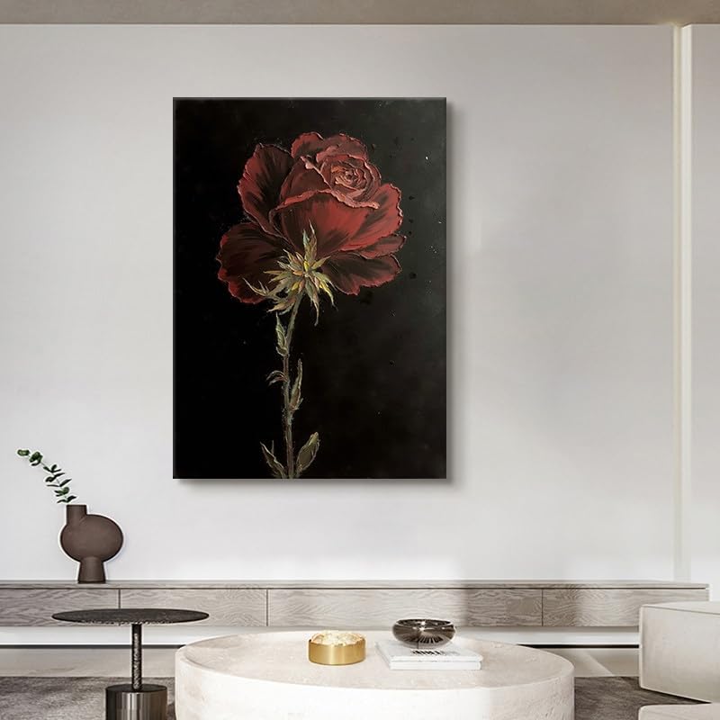 Tableau moderne à l'huile peint à la main rose à texture esthétique unique