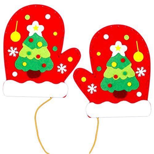 ZSDFW Gants de noël kit de Gants de Bricolage Gants Enfants Belles Mitaines décorations de noël Ornements de noël Accessoires pour la Maison Cadeau,Sapin de Noël Cover