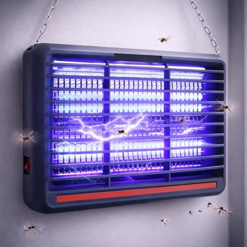 Image of Electric Mosquito Killer, Fly Insect Killer Machine, Insect Bug Zapper,Fly Catcher and Trap Killer LED Lamp for Restaurants,Home,Office,Bedroom (Grey)