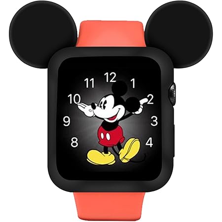 Amazon.com: Soft Carton Silicone Mickey Mouse Case Compatible with Apple  Watch 38mm 40mm 42mm 44mm, Anti-Scratch Mouse Ears Protector Bumper Frame  for iWarch Series 1/2/3/4/5/6 (Black, 38MM) : Cell Phones \u0026 Accessories