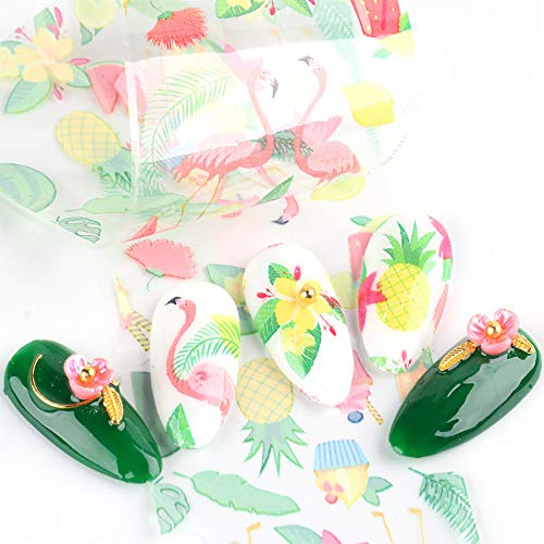 Maiousu Store 10 Sheets Holographic Nail Foil Transfer Sticker Set,Valentine's Day Nail Art Stickers With Heart,Flowers,Red Lips Romantic Rose Nail Art Supplies For Diy Nail Art #TOP1