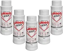 Kit com 5 Inseticida Jimo em Pó Elimina Formigas Traças Baratas Pulgas Formigas De Longa Duração