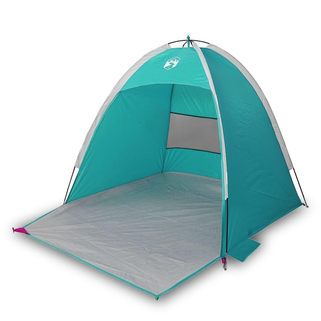 Tenda da spiaggia per 3 persone, verde mare, impermeabile, antivento, con custodia, facile da montare, protezione solare per spiaggia e giardino