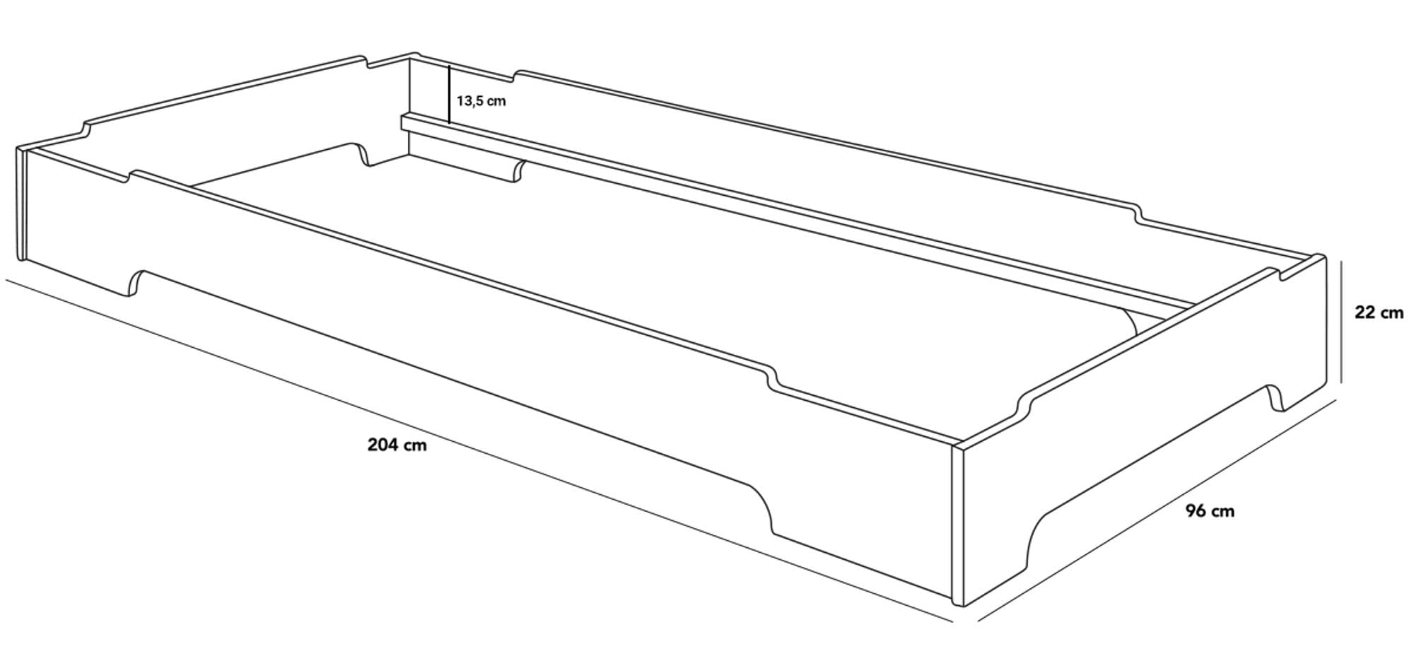 BioKinder Stapelbett Stapelliege Bodenbett Kai aus zertifiziertem Massivholz 90 x 200 cm