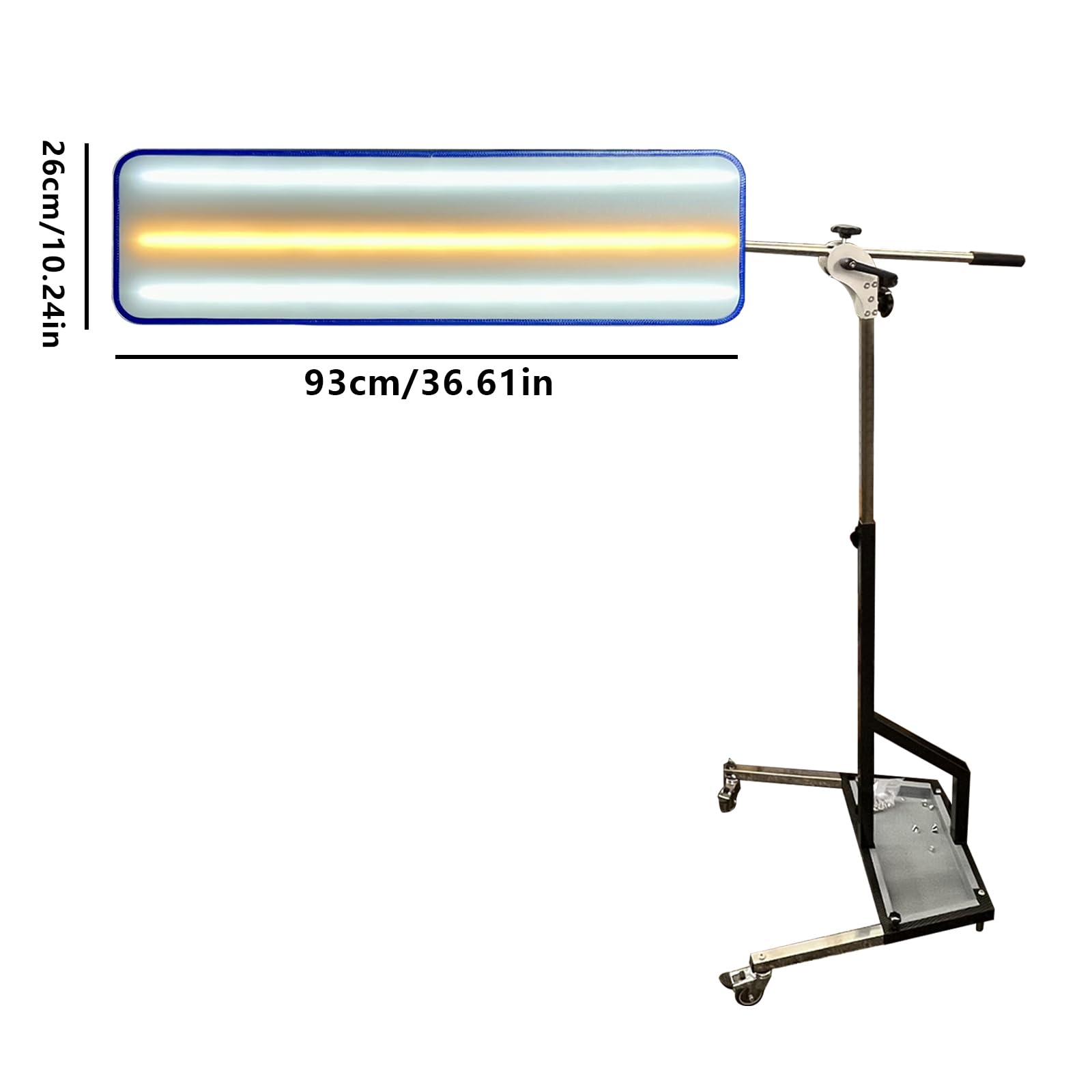 Lampa Do Bezlakierowych Napraw Wgnieceń Z Uchwytem Do Regulacji, 3-stopniowa Regulacja Temperatury Barwowej, Indywidualna Kontrola Jasności, Narzędzie Do Testowania Wgnieceń Karoserii 93 * 26 Cm
