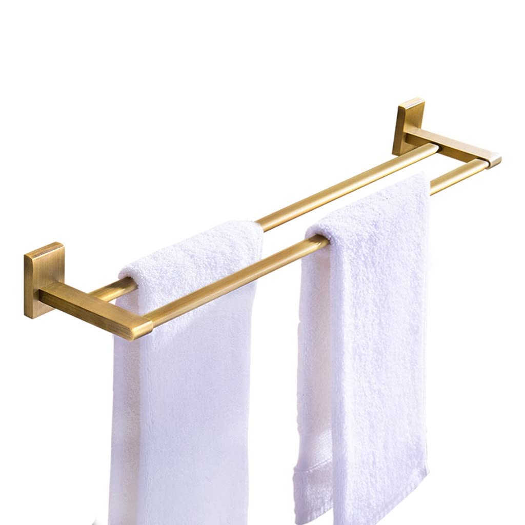 Double porte-serviettes 50cm avec barres parallèles espacées pour séchage rapide
